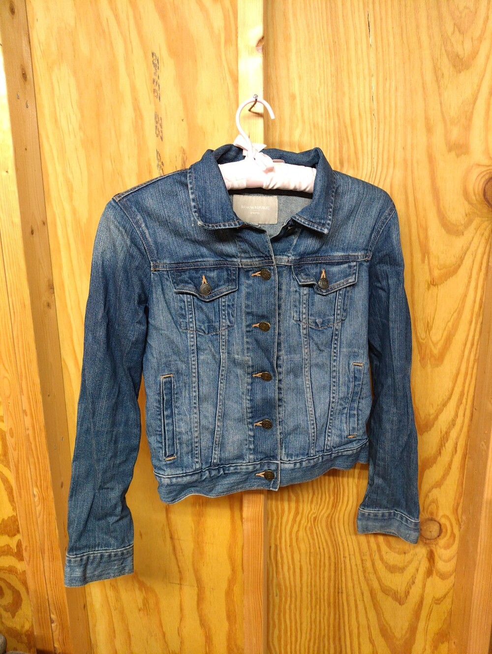 Banana Republic Stretch Denim Jean Jacket Medium Wash Small